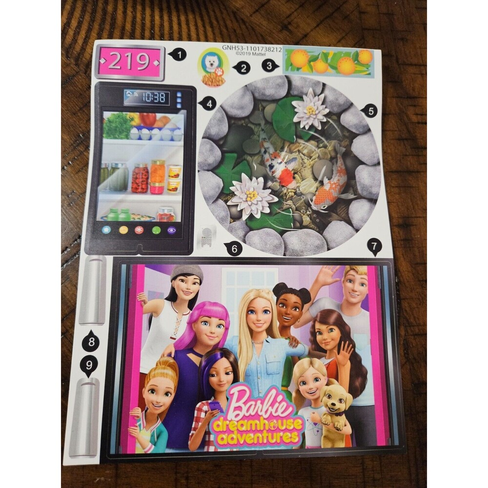 Barbie Dream House Replacement Parts Stickers Only